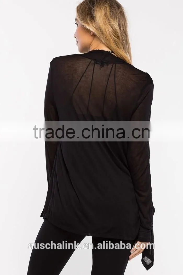 new arrival lightweight female trendy beautiful black cardigan