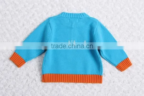 Round neck with buttons boys pullover sweater factory price