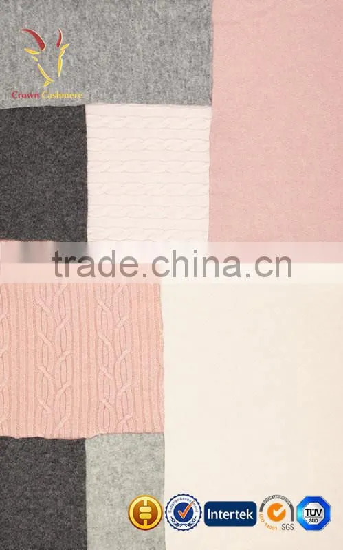 100% Cashmere Knitted Jacquard Warm Kids Blanket