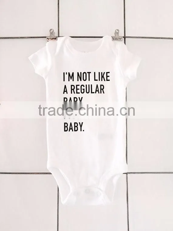 Short Sleeve Style and newborn to 18/24 months Age baby onesie clothes manufacturer