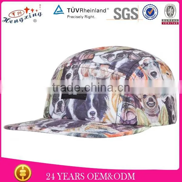 Accessories aztec pattern 5 panel cap with leather patch