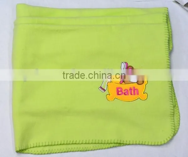 new 2016 China supplier animal Embroidered baby blanket