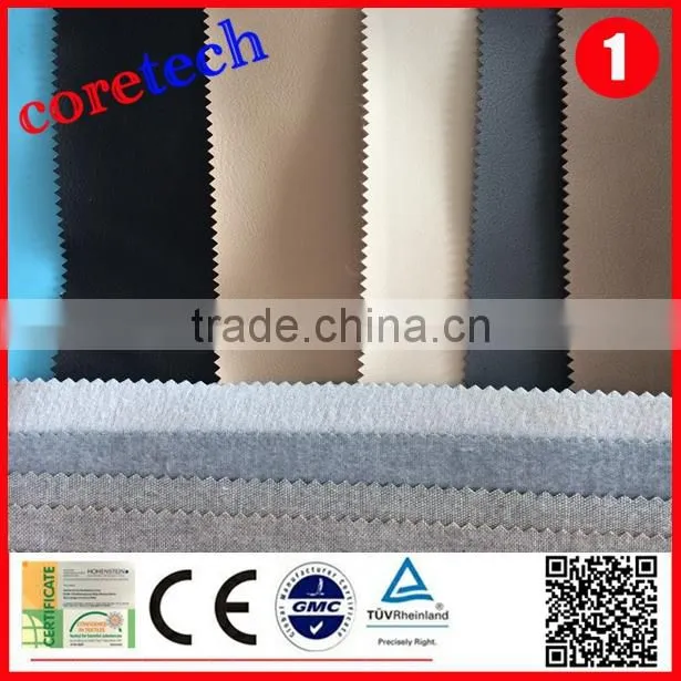 2015 hot sale Abrasion-Resistant pu leather fabric factory