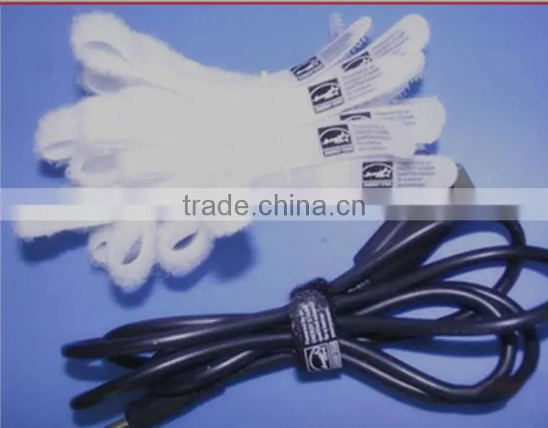 Flexible Nylon Hook and Loop adjustable cable tie with Logo