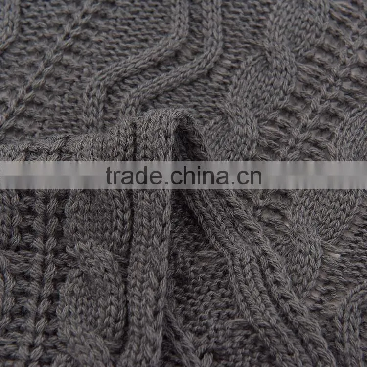 plain Knitting crochet 100% acrylic throw blanket with gift