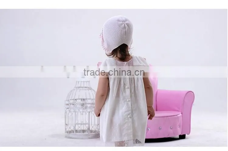 Fashion yarn childrens boutique dress sleeveless kids clothes toddler girl dress