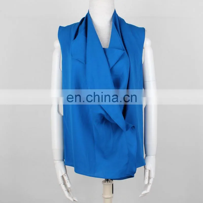 Sleeveless new design fashion ladies blouse