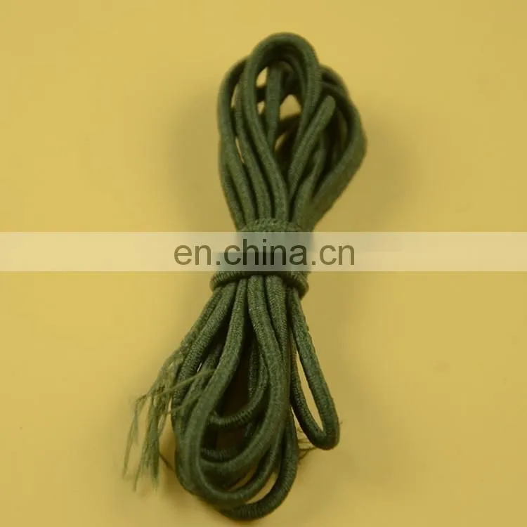 stock colored 4mm round elastic cord for garment