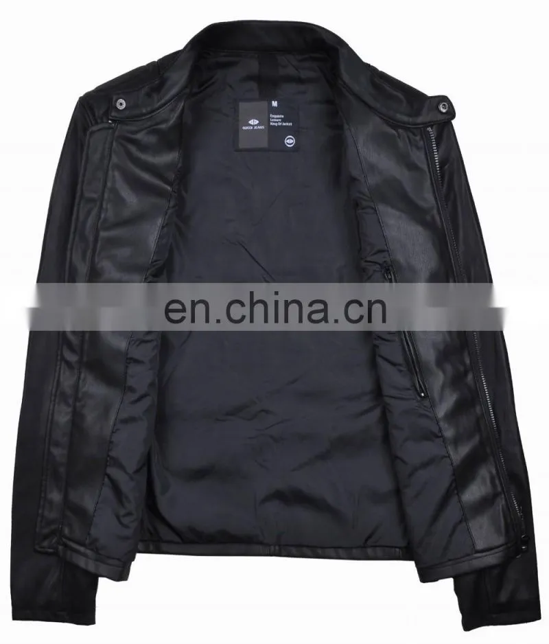 2017 Winter Handsome Quilted Leather Motorcycle Jacket Men
