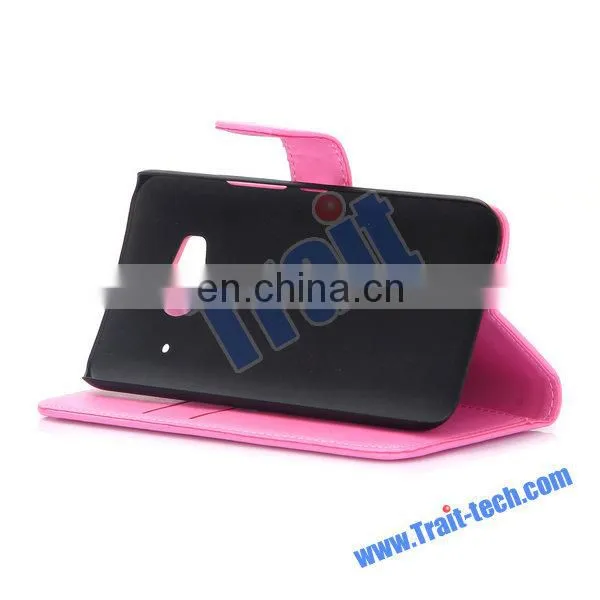 Low MOQ Mobile Phone Case Magnetic Flip Stand Case for HTC One Me