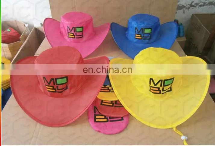 Promotional Pop Up Nylon Cowboy Hats