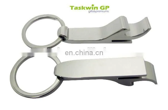 simple design metal bottle opener keyring for promotion