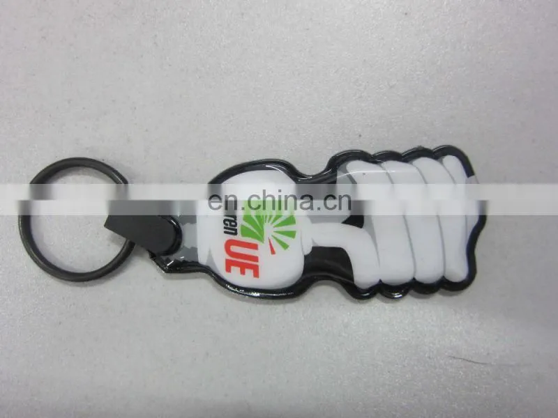 New design cheap pvc keychain key holder with led light wholesales