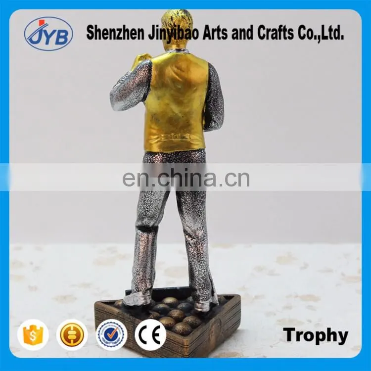 Gold and silver trophy billiard figures Creative resin decoration Wholesale of Arts and crafts