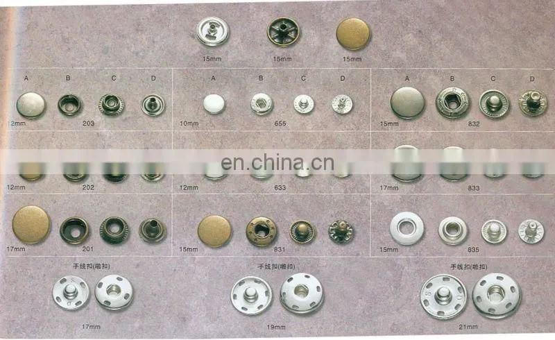 Metal Press ring snap button
