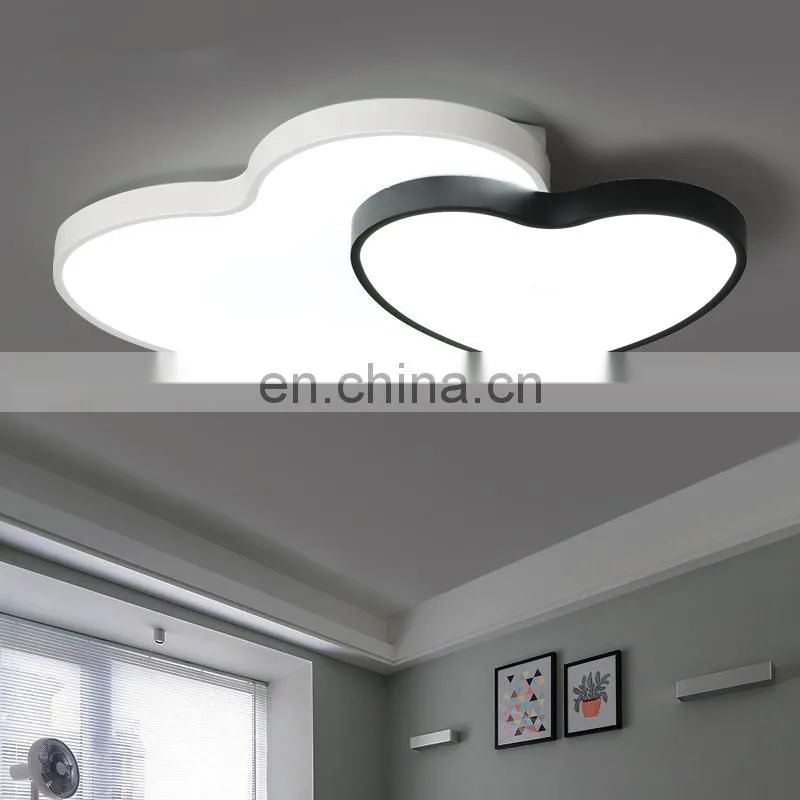 Creative acrylic double heart living room lamp simple personality lamps