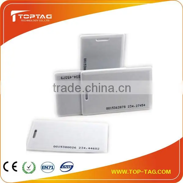 white blank RFID Thick Card, Plastic clamshell card