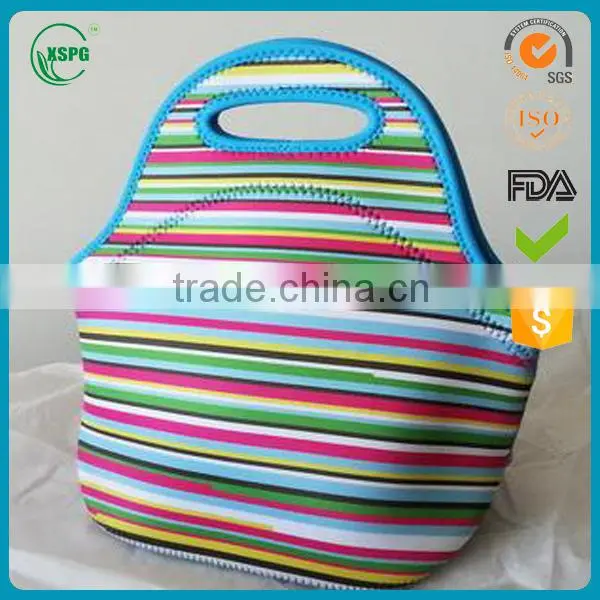 Environmental neoprene fabric colorful stylish bag