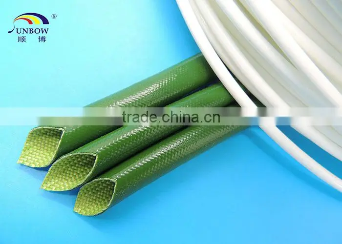 Insulating Varnished Electrical Insulation Fiber Glass Red 25MM Flexible Pipe