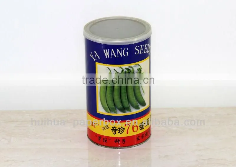 nice designed empty paper can for rice packaging