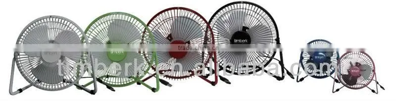 High quality metal DC usb fan 6 inch