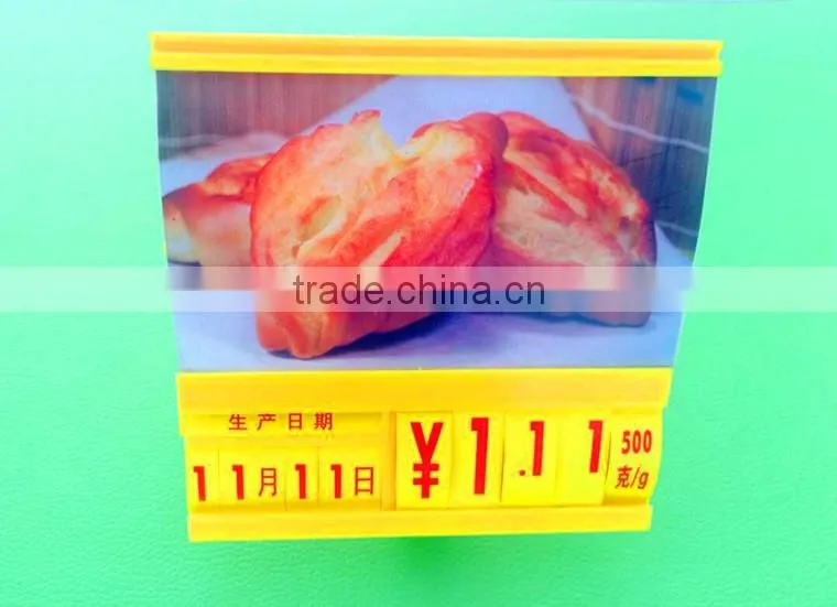 Plastic extrusion display price tag for supermarket