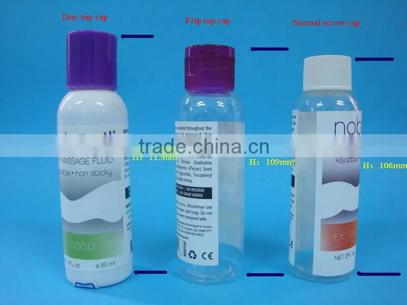 Hot! Long thin plastic PET bottle with aluminum cap for beverage/drink, clear PET juice bottle