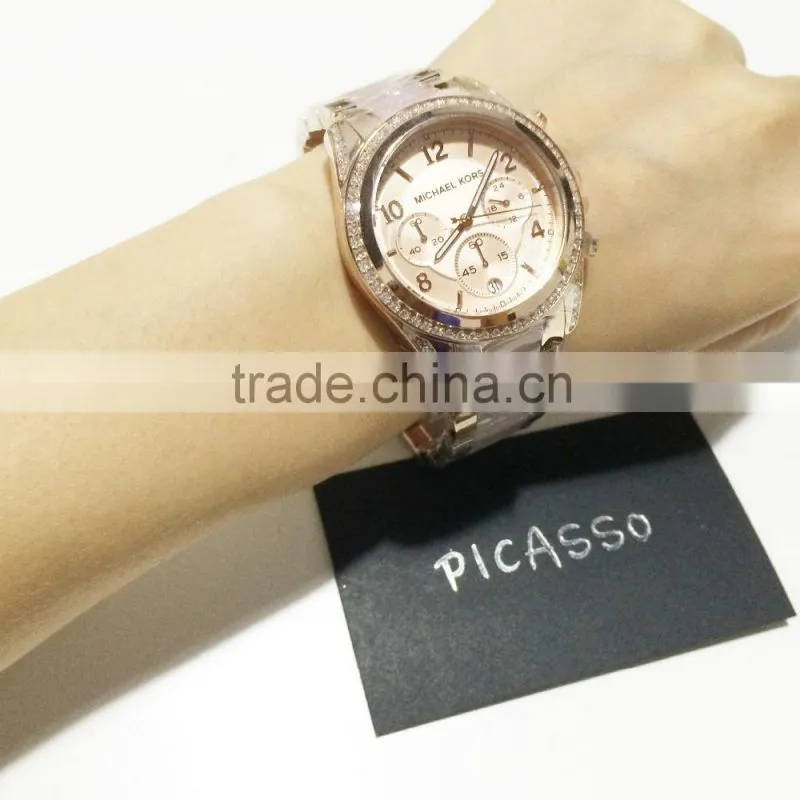 Blair Rose Gold Blush Acetate Glitz watches 39MM 5943