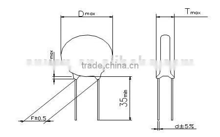 6KV 27PF high voltage disc ceramic capacitor