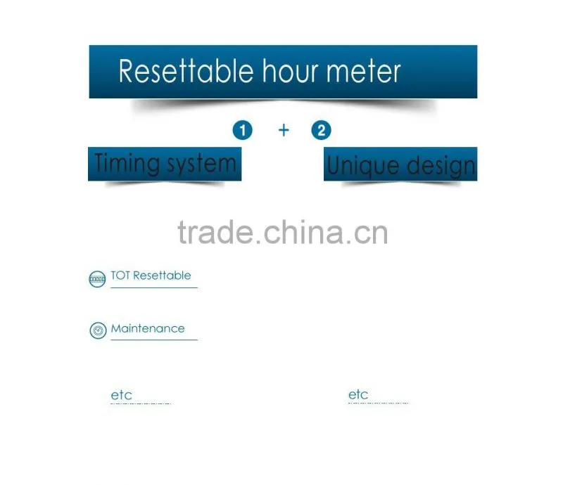 Resettable LCD gasoline inductive hour meter for Trencher motocross ATV lawn Mower transfer pump