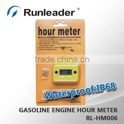 Digital Inductive Waterproof Gasoline Engine Hour Meter Running Hours Meter For Motorcycle,Marine,Jet Ski,Boat