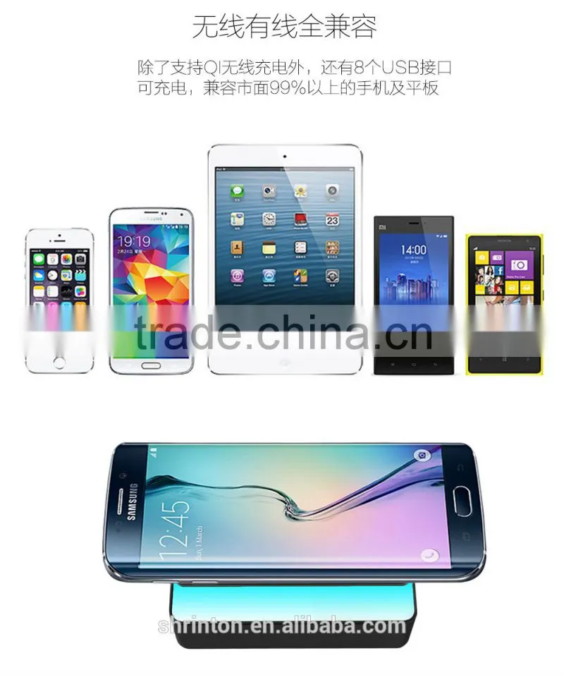 2015 New Products wireless Supper Powerful 60W 8 USB Ports Charger, Charging 8 Mobile Phones At The Same Time