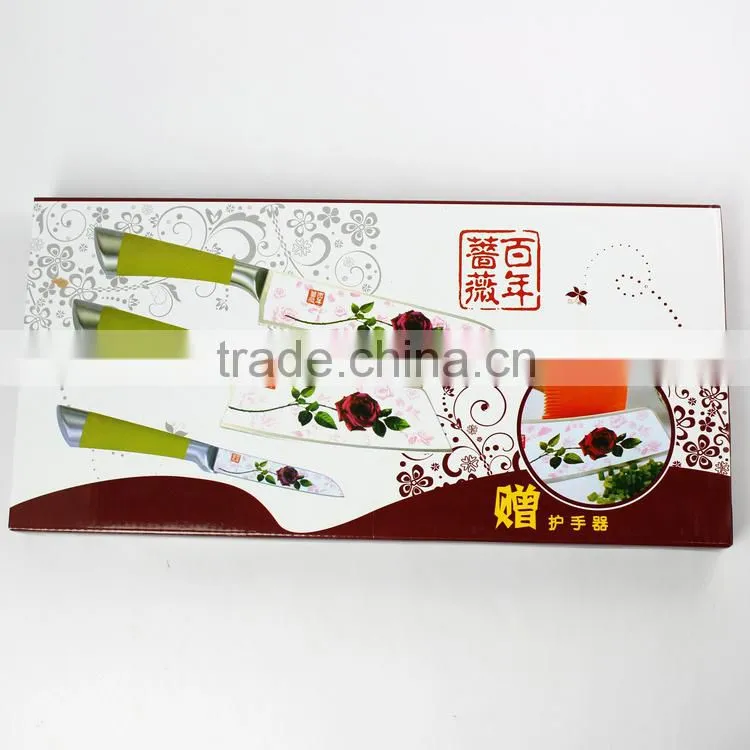 Promotional plastic handle knife set