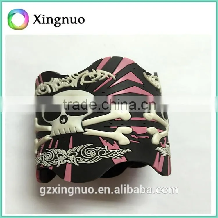 3D embossed logo silicone cup sleeve rubber cup band
