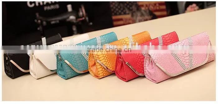 European america fashion evening bag for girl with crystal stone