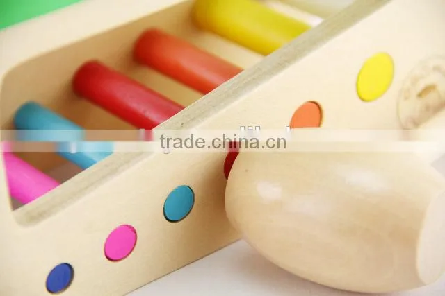 Children wooden knock ball toy