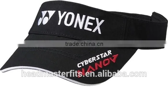 Custom caps 100 % cotton embroidery sun caps sun visor