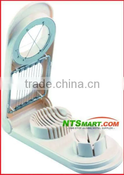 plastic & S/S 2 in 1 egg slicer