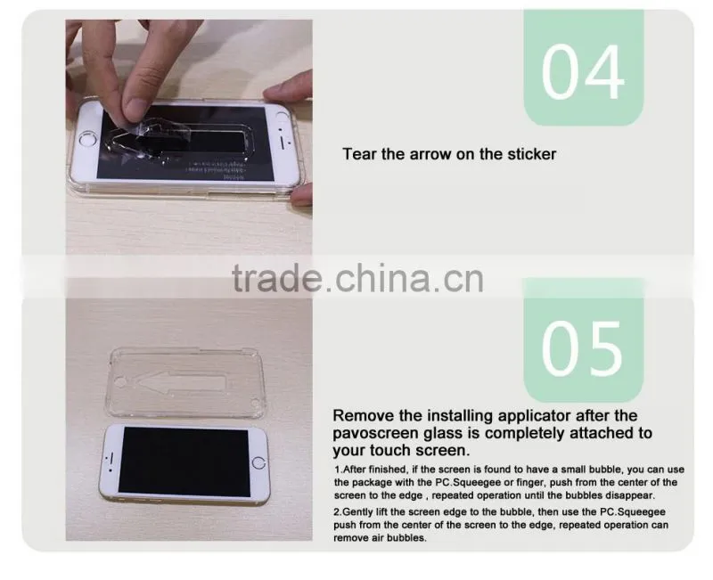 High clear 9H 2.5D 0.33mm waterproof full size tempered glass screen protector in Zhuhai
