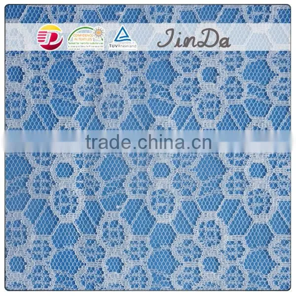 2014 fashion fluorescent colorful cheap polyester lace fabric