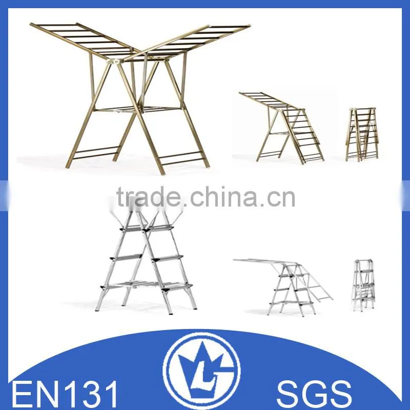 Portable Aluminium Ladder with Rubber Cover Step, Safety Handrail GS and EN131 approval