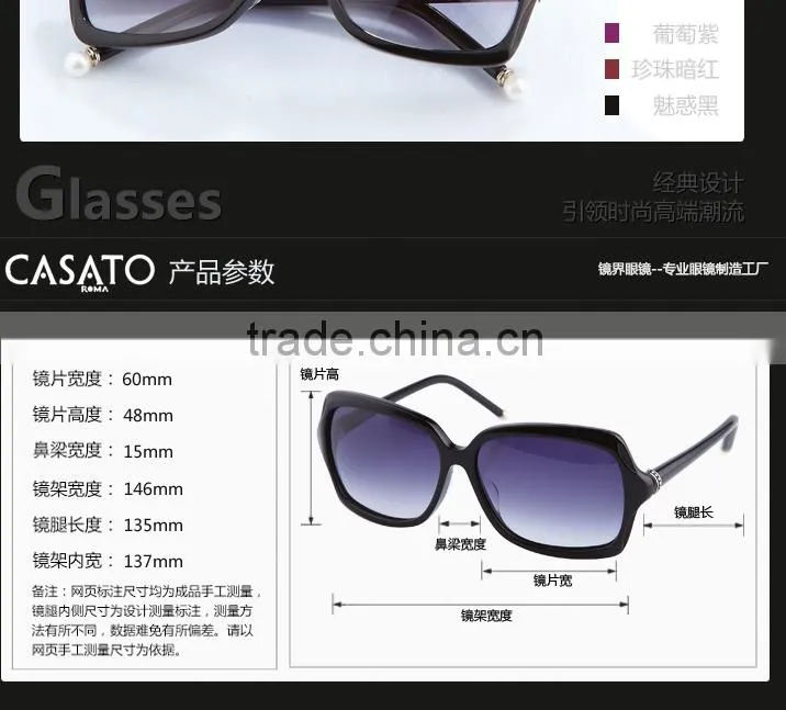 CASATO Oversized UV Polarized Acetate Sunglasses For Women