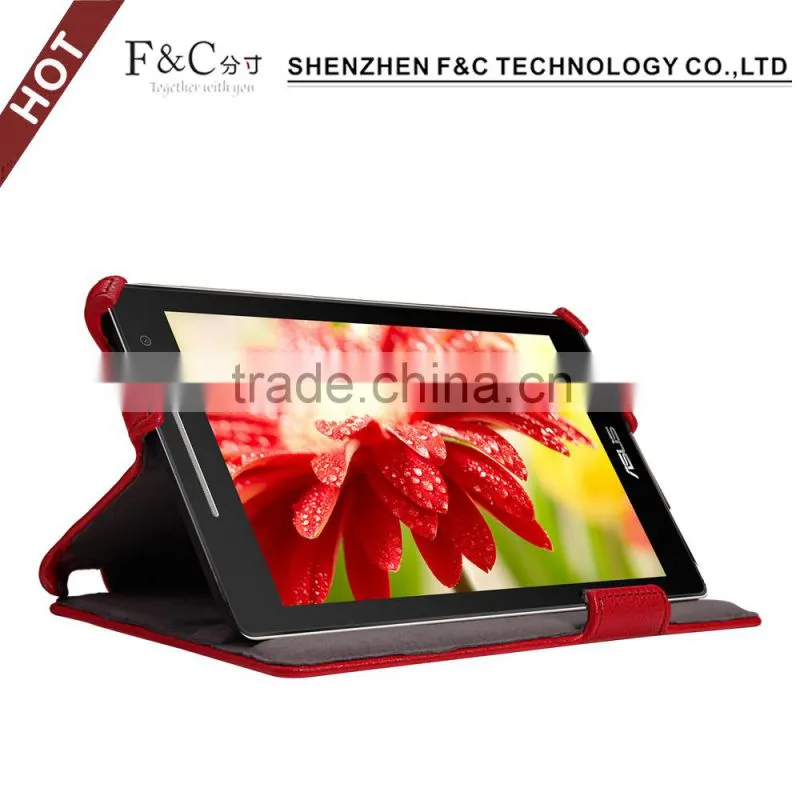 Auto sleep/wake feature stand folio Heat setting leather case for ASUS ZenPad 8.0