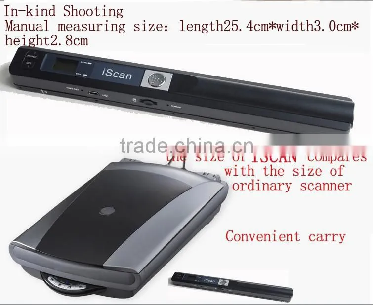 2015 potable scanner Hot 600dpi or 900dpi A4 Document Portable Scanner