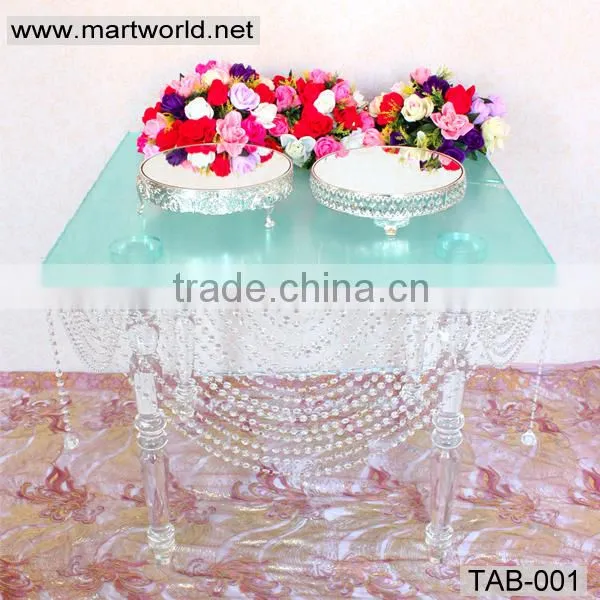 Customized acrylic crystal table with LED light(TAB-001)