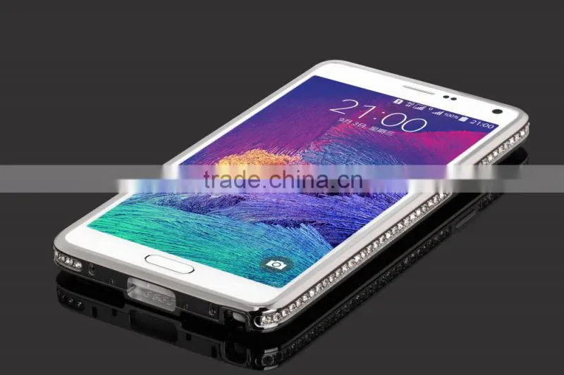 Luxury Diamond Plastic Phone Case for Samsung Galaxy Note 4 with Retail Packaging