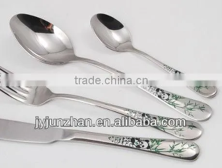 stainless steel hanging flatware with shelf and color box packing