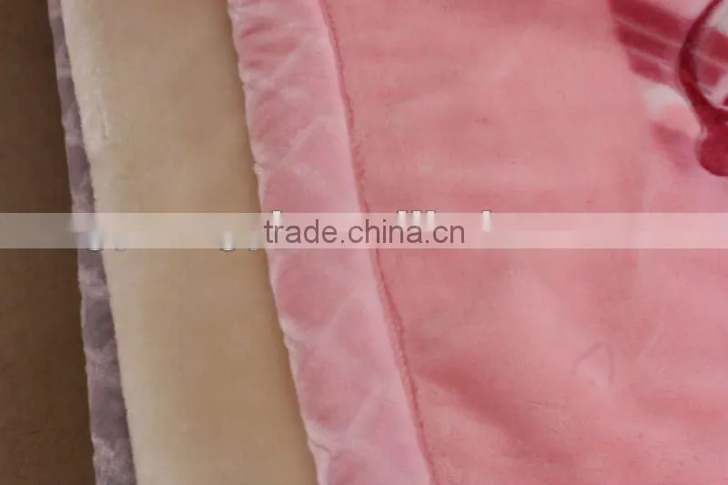 100% polyester printed and special carving raschel blanket 5kg