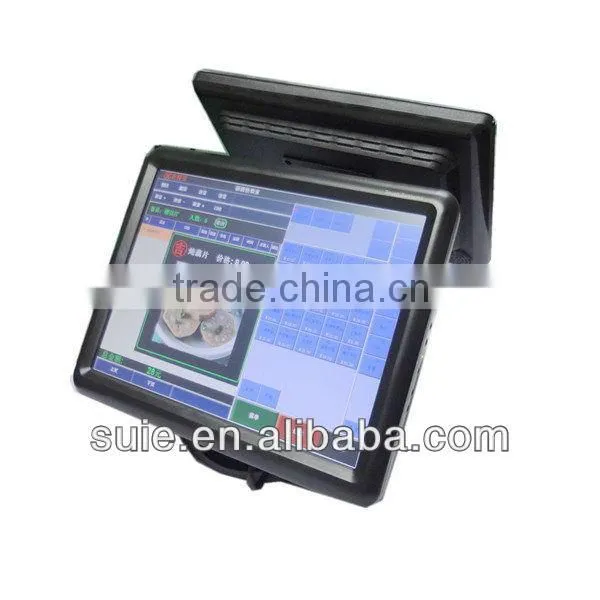 Dual core touch screen computer all in one touch pos system pos terminal cash register for Retail and Restaurant