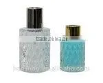 150ml cylinder embossed reed diffuser glass bottle with silver cap